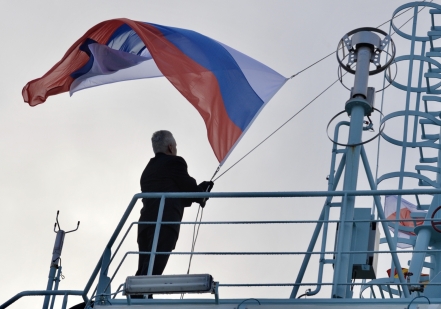  На атомном ледоколе «Арктика» поднят государственный флаг Российской Федерации