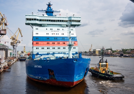 Атомоход «Арктика» прибыл в Санкт-Петербург