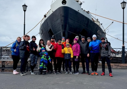 Сотрудники Росатомфлота устроили пробег в честь 80-летия Победы в Великой Отечественной войне